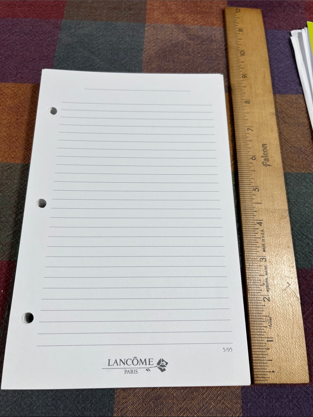 Lancome White Lined paper with Logo 85 pieces